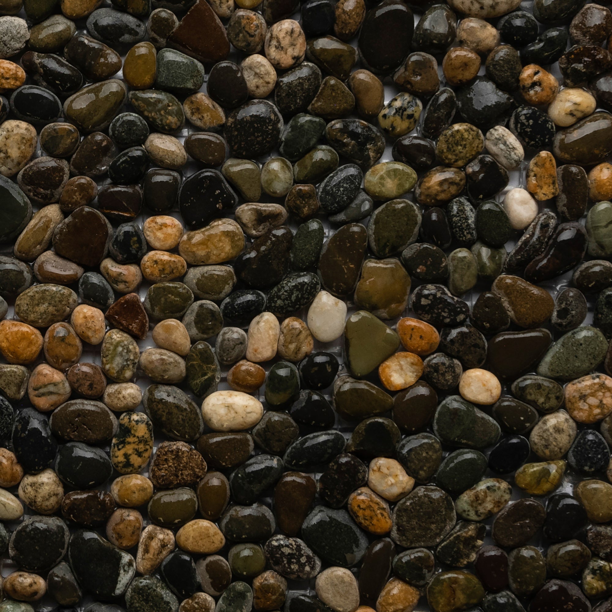 Ebony Mixed Mini Pebble Tile - Pebble Tile Shop