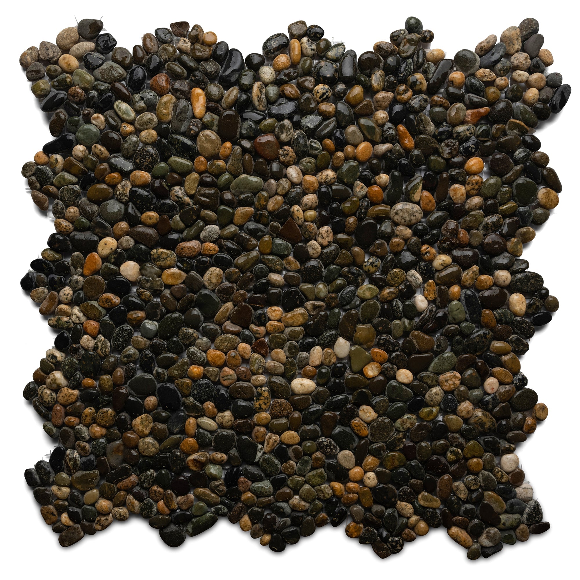 Ebony Mixed Mini Pebble Tile - Pebble Tile Shop