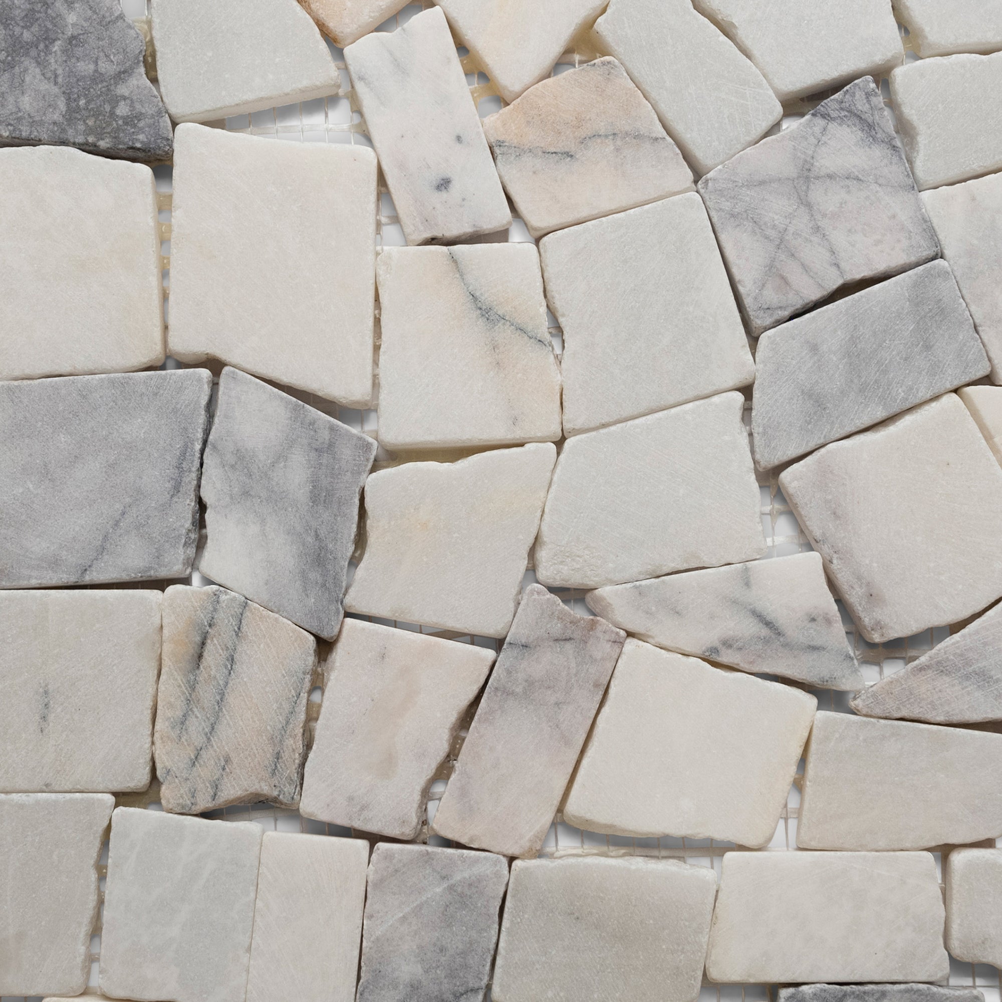 Milas Lilac Stone Mosaic Tile - Pebble Tile Shop