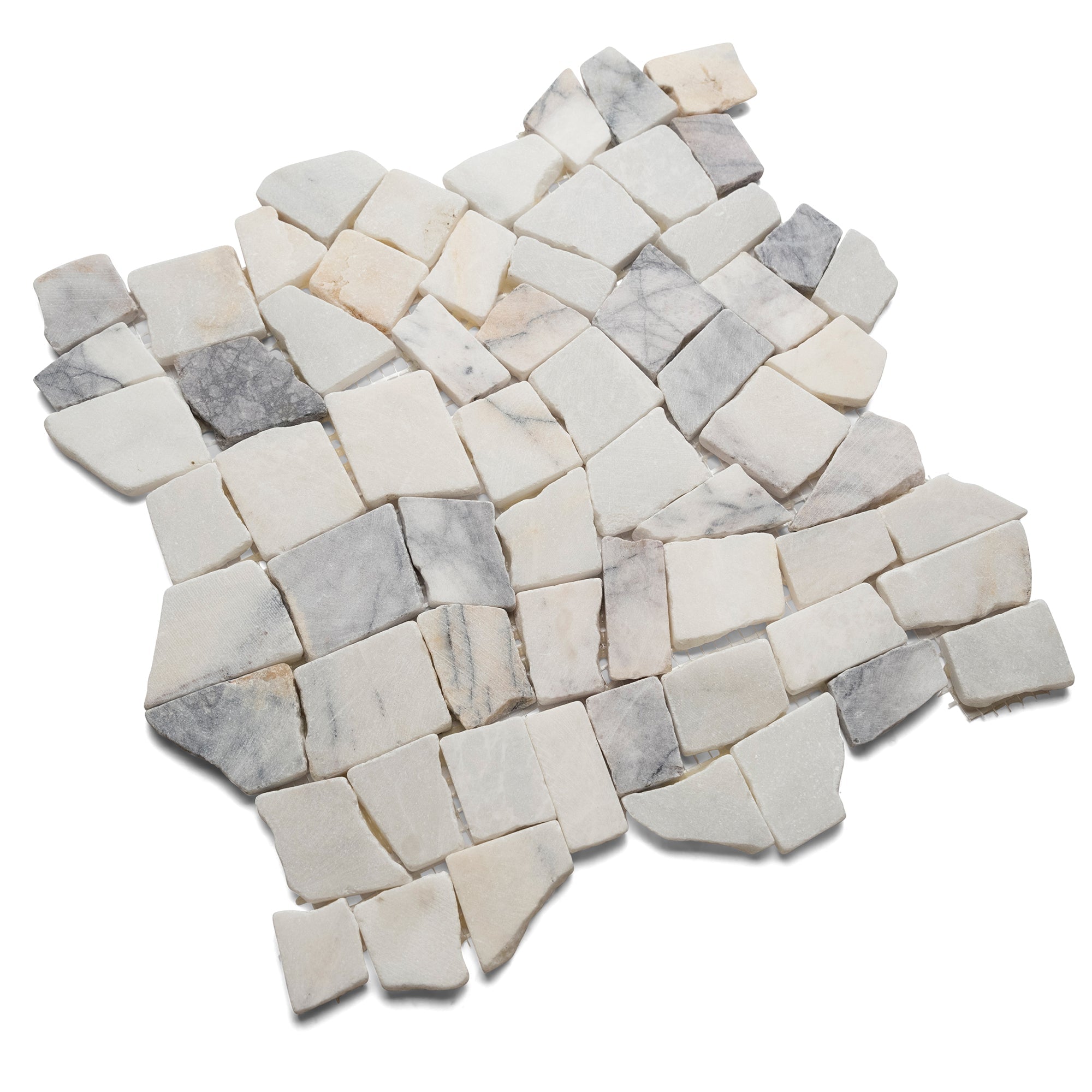 Milas Lilac Stone Mosaic Tile - Pebble Tile Shop