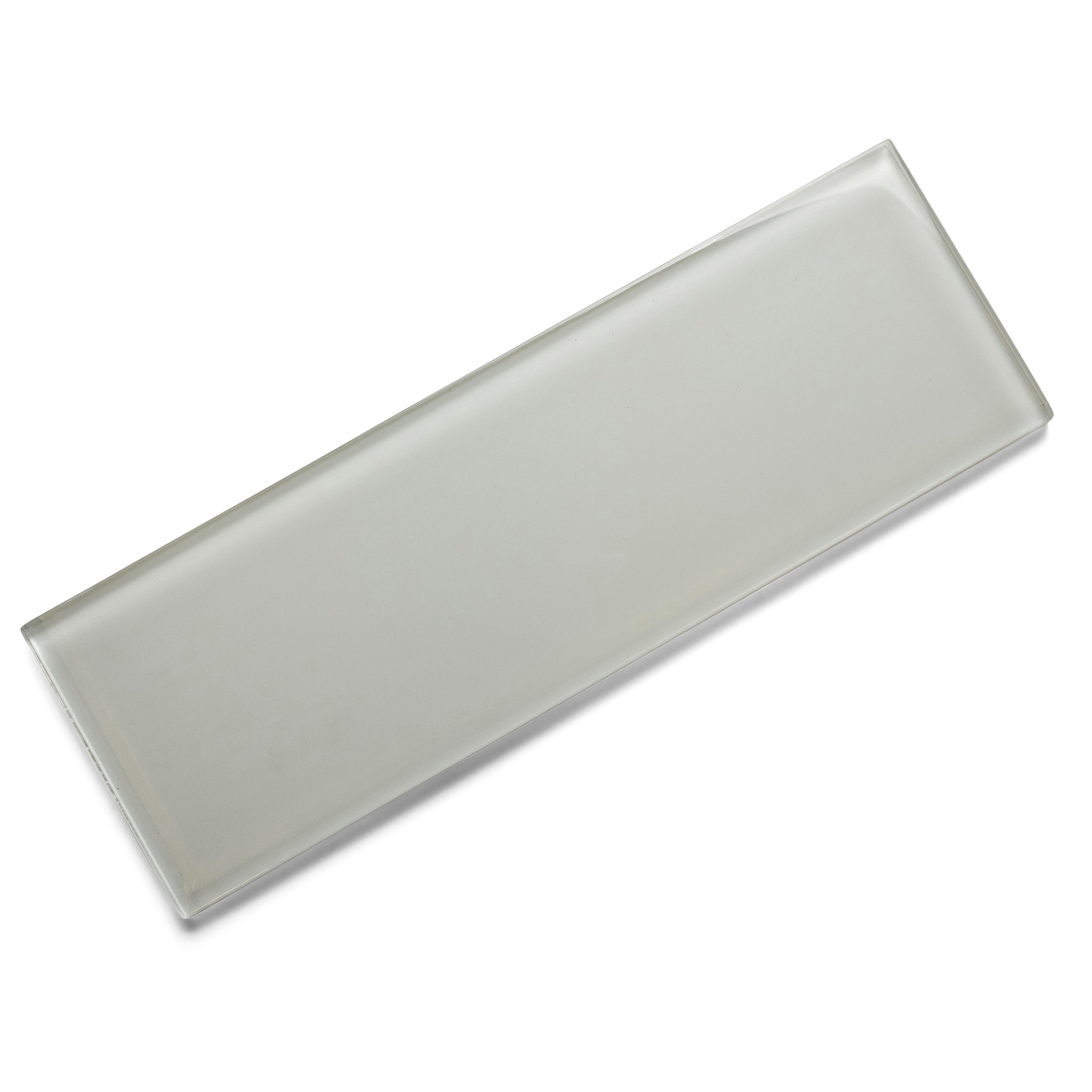 White Glass 4x12 Subway Tile - Pebble Tile Shop