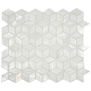 White Cube Pearl Shell Tile - Pebble Tile Shop