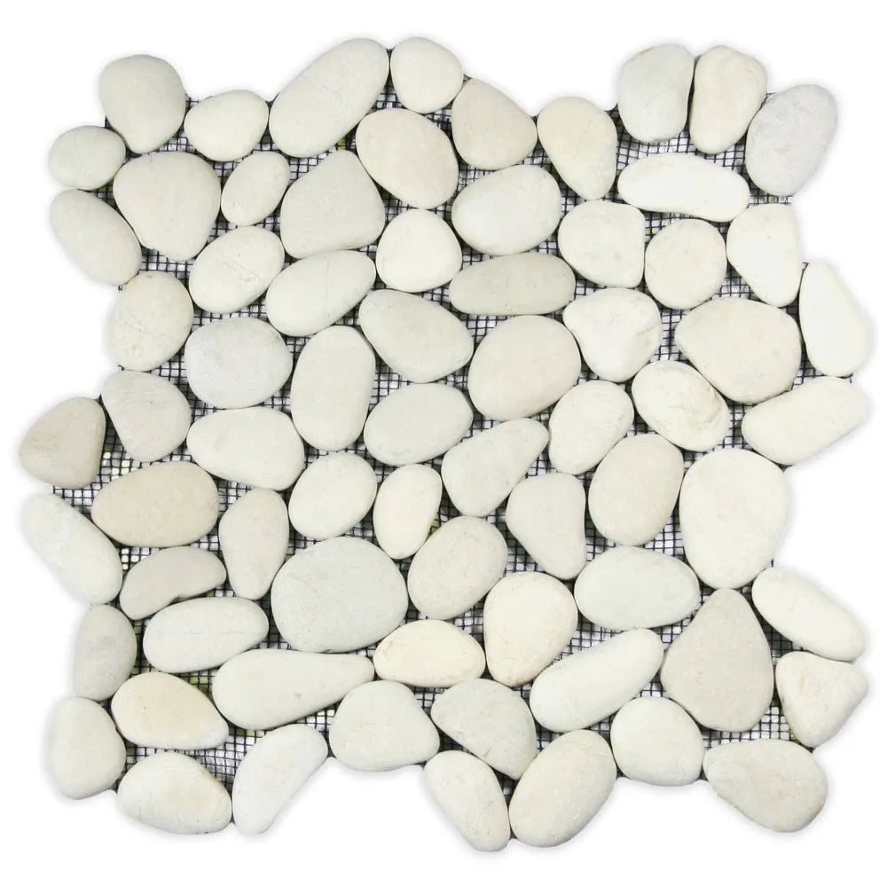 White Pebble Tile - Pebble Tile Shop