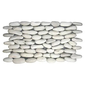 White Standing Pebble Tile - Pebble Tile Shop