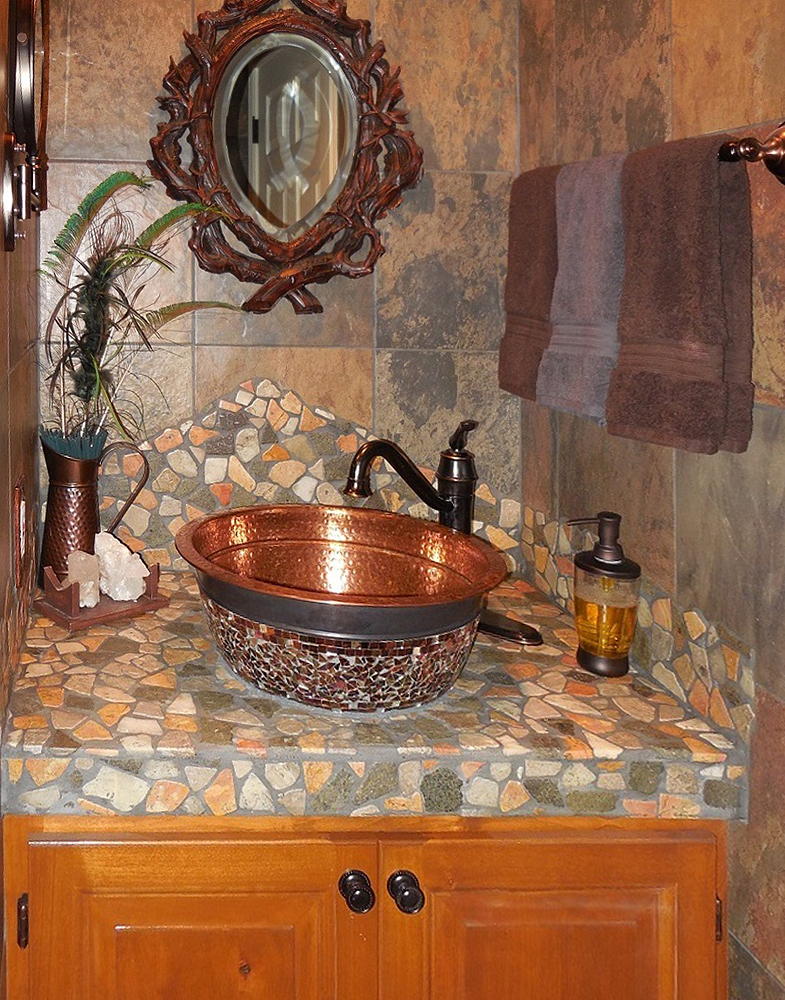 Glazed Autumn Sink Accent - Pebble Tile Shop