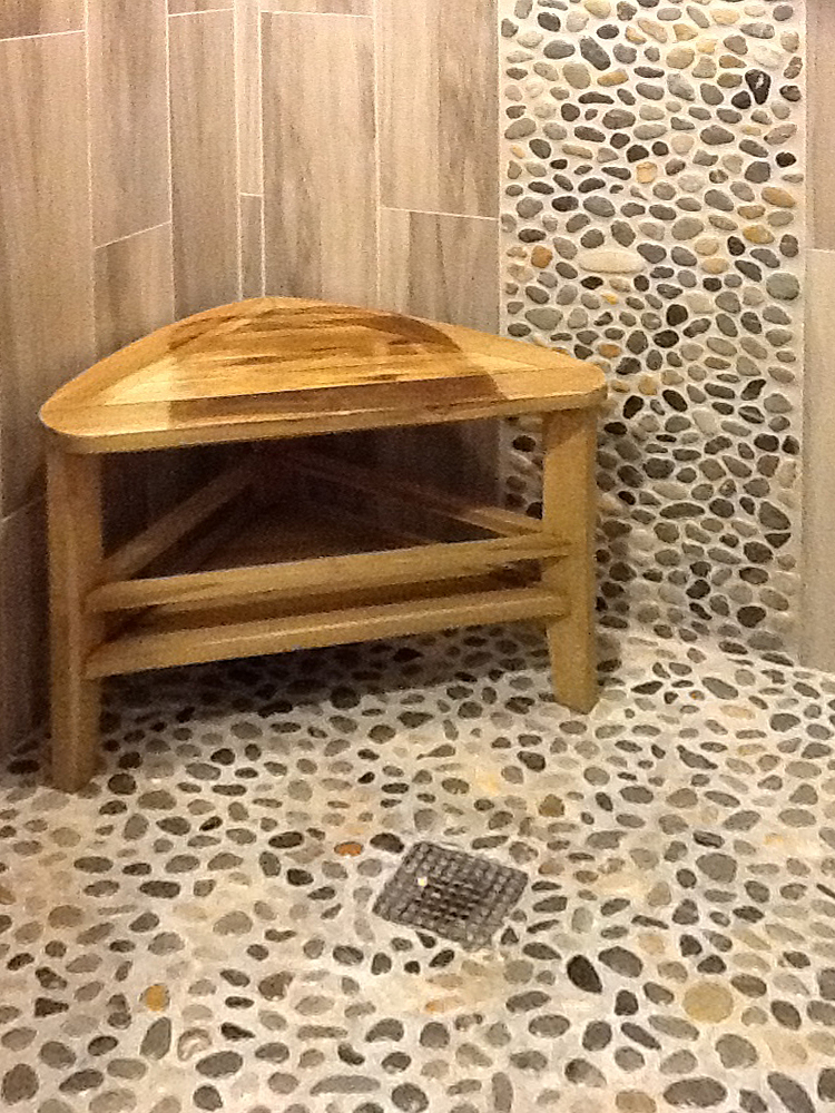 Glazed Bali Ocean Pebble Tile Shower Floor - Pebble Tile Shop