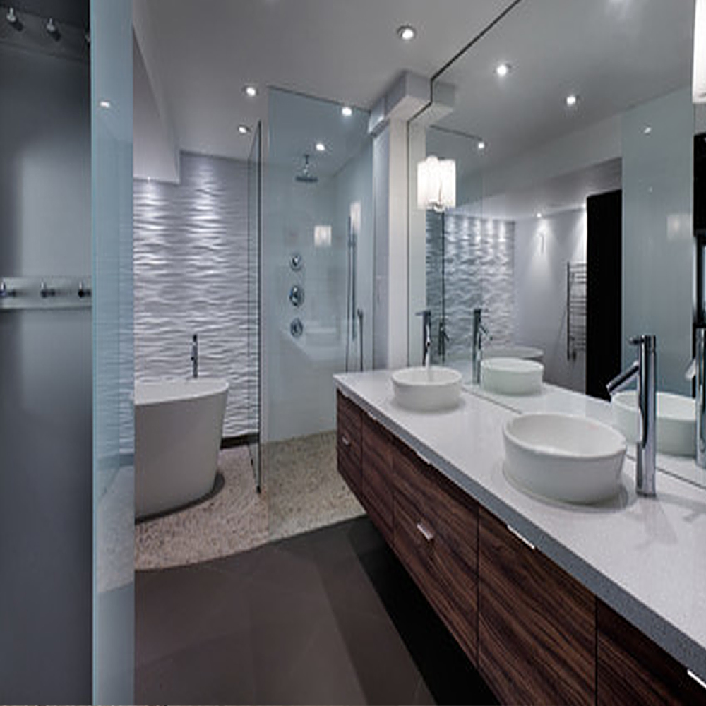 Tan Pebble Bathroom & Shower Flooring - Pebble Tile Shop